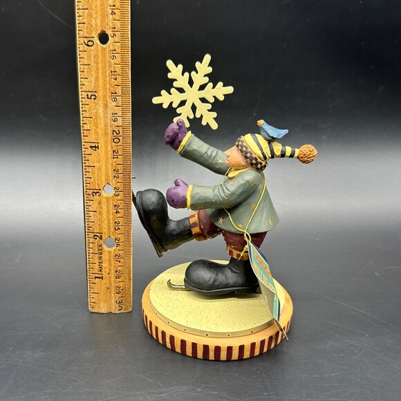 Williraye Snowdancing Little Boy 2001 Winter Skating Figurine Snowflake Vintage - Picture 10 of 10